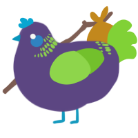 A overcast and grass chicken with a neck-band pattern