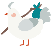 A white and silver chicken