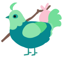A teal and spring chicken with a head pattern