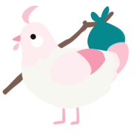 A white and rose chicken with a head pattern