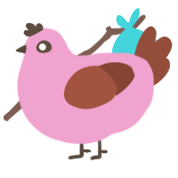 A pink and russet chicken