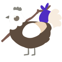 A bark and cream chicken with a head pattern