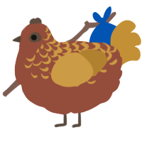 A russet and gold chicken with a half-lace pattern