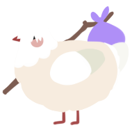 A cream and white chicken with a head pattern