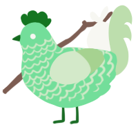 A spring and gluppy chicken with a lace pattern