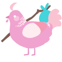 A pink and rose chicken with a neck-band pattern
