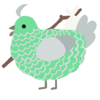 A spring and silver chicken with a lace pattern