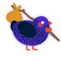 A indigo and tumblr chicken with a lace pattern