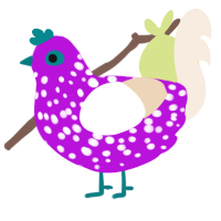 Orange House, a amethyst and cream chicken with a speckle pattern
