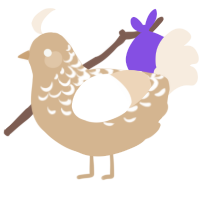 A beige and cream chicken with a half-lace pattern