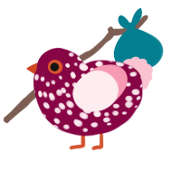 A maroon and rose chicken with a speckle pattern
