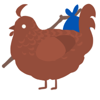 A russet chicken with a half-lace pattern