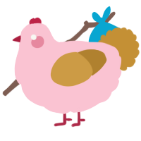 A rose and gold chicken