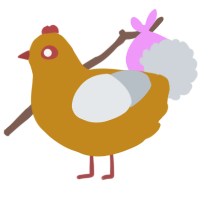 A ochre and mist chicken
