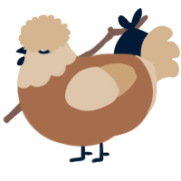A brown and beige chicken with a head pattern