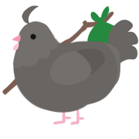 A grey chicken with a head pattern