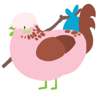 A rose and russet chicken with a neck-speckle pattern