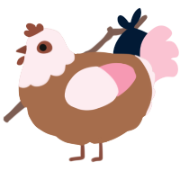 A brown and rose chicken with a head pattern