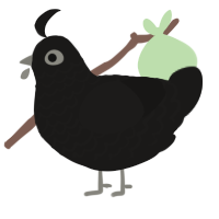A sable chicken with a lace pattern