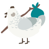 A white and silver chicken with a half-lace pattern
