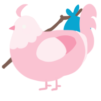 A rose chicken with a head pattern