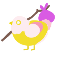 A yellow and rose chicken with a head pattern