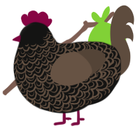 Black coffee, a black and bark chicken with a double-lace pattern