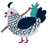 A mist and tumblr chicken with a lace pattern
