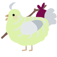 A apple and mist chicken with a half-bar pattern