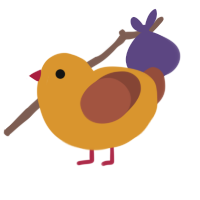 A orange and russet chicken