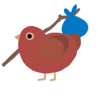 A red and russet chicken with a lace pattern