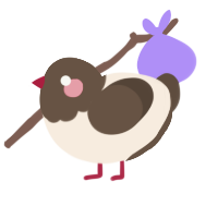 A cream and bark chicken with a head pattern
