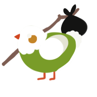 A chartreuse and white chicken with a head pattern