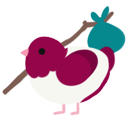 A white and maroon chicken with a head pattern