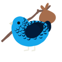 A sky and tumblr chicken with a half-lace pattern