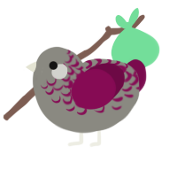 A ash and wine chicken with a half-lace pattern