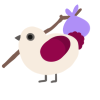 A cream and maroon chicken