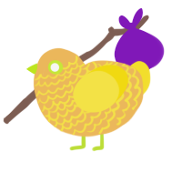 A honey and yellow chicken with a lace pattern