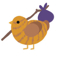A orange and brown chicken with a bar pattern