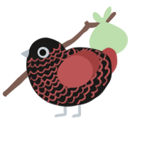 A sable and red chicken with a lace pattern