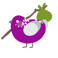 A plum and mist chicken with a neck-speckle pattern