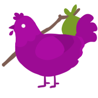 Umeshu, a plum chicken with a head pattern