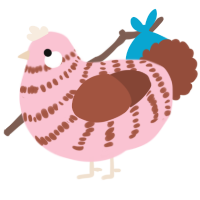 Truffle Rose, a rose and russet chicken with a bar pattern