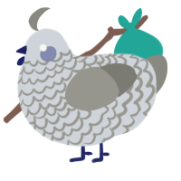 monsoon, a mist and ash chicken with a lace pattern