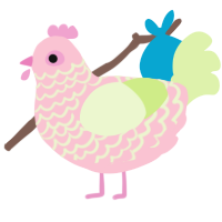 Glinda, a rose and apple chicken with a lace pattern