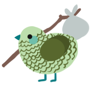 A gluppy and olive chicken with a lace pattern