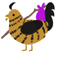Caramel Crunch, a gold and sable chicken with a bar pattern