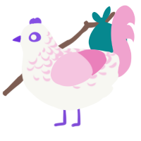 (unnamed), a white and pink chicken with a half-lace pattern