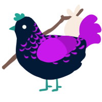 (unnamed), a tumblr and amethyst chicken with a half-lace pattern
