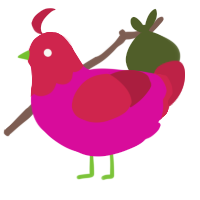 (unnamed), a fuchsia and crimson chicken with a head pattern